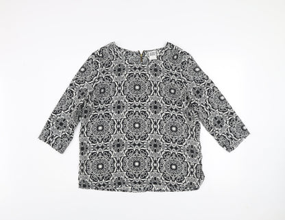 Womens UK Size M VERO MODA Black Tunic Blouse