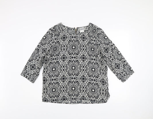 Womens UK Size M VERO MODA Black Tunic Blouse