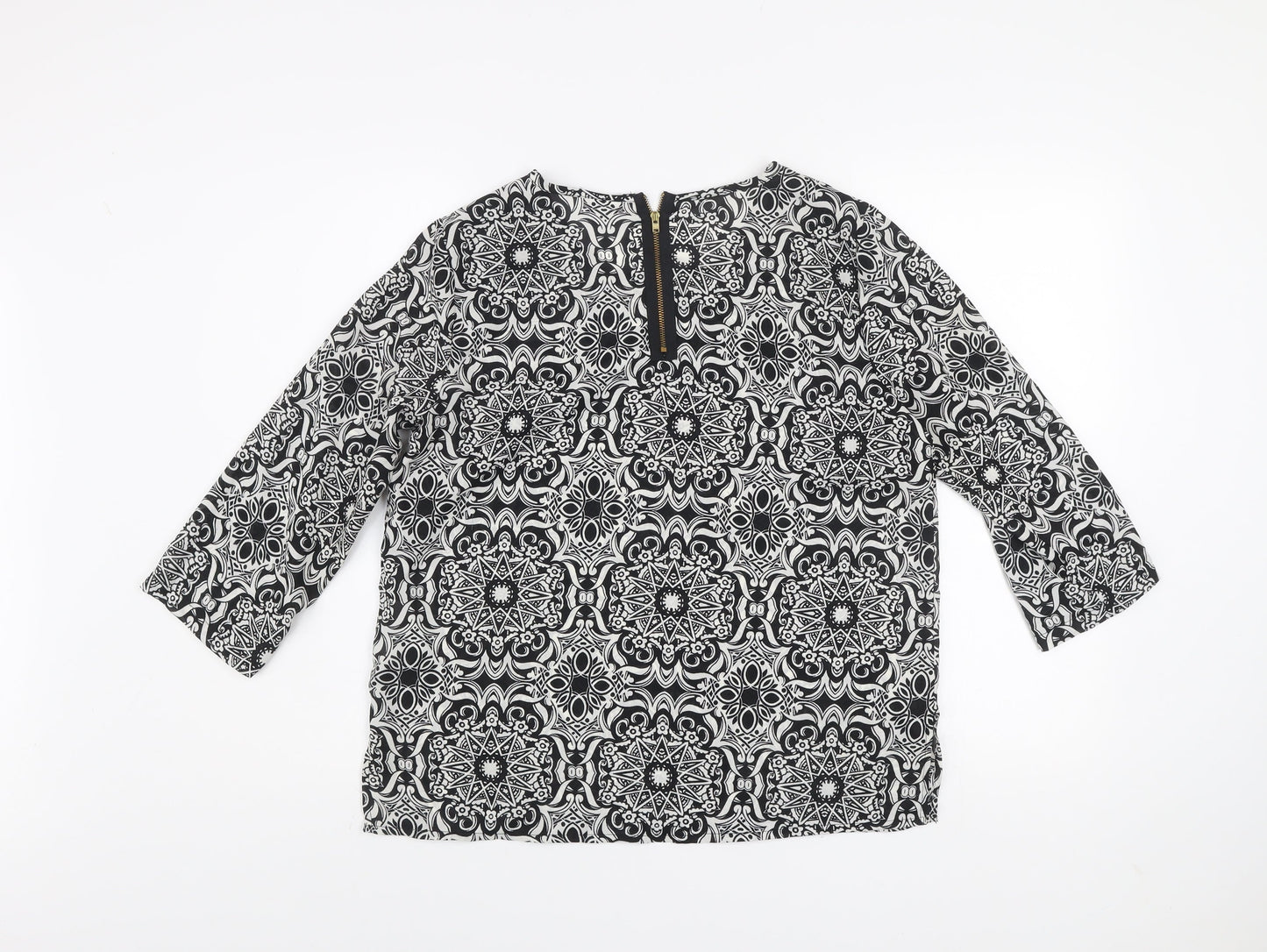 Womens UK Size M VERO MODA Black Tunic Blouse