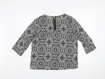 Womens UK Size M VERO MODA Black Tunic Blouse