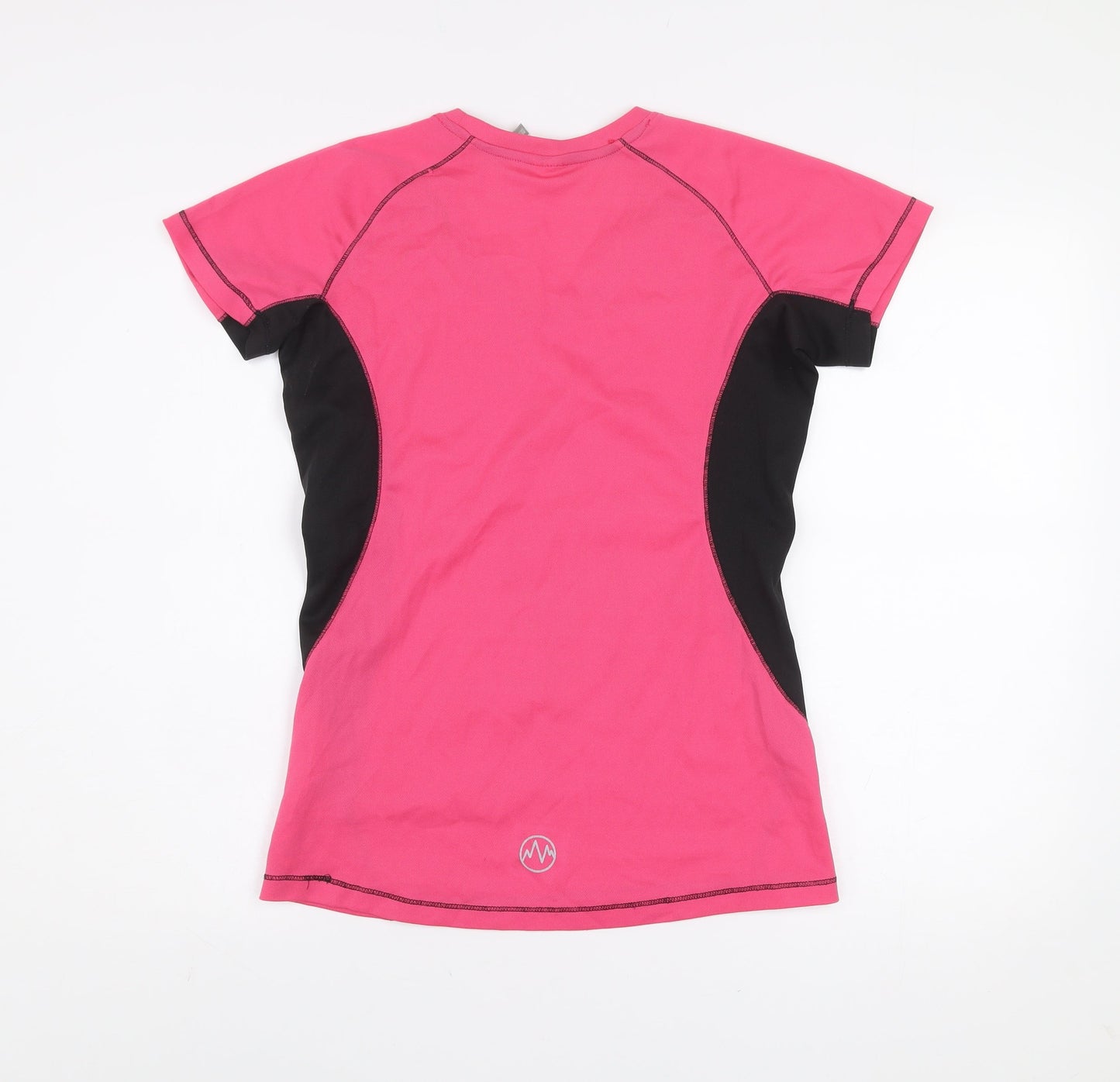 Regatta Womens Pink Black V-Neck Short Sleeve Activewear T-Shirt UK 10