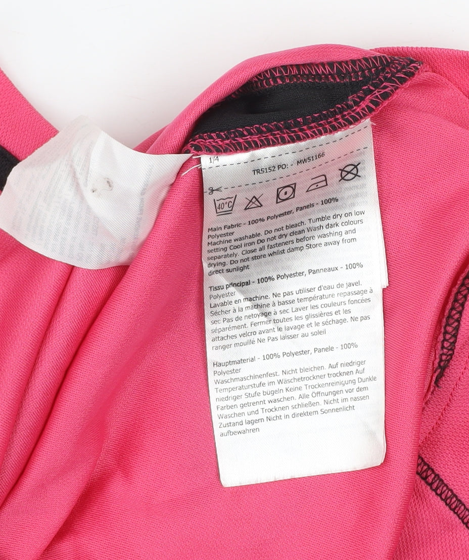 Regatta Womens Pink Black V-Neck Short Sleeve Activewear T-Shirt UK 10