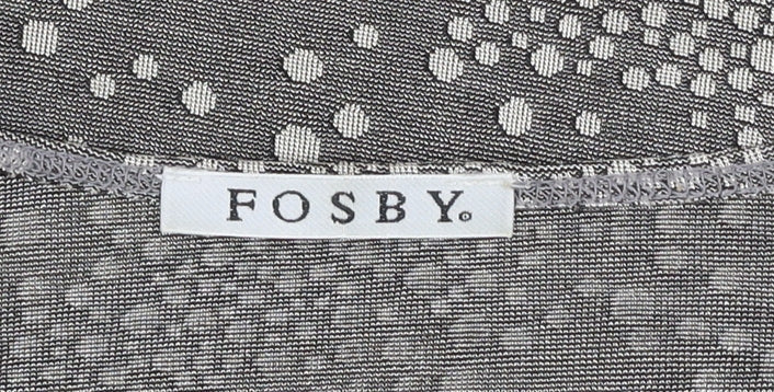Womens UK Size 14 Fosby Grey Basic T-Shirt