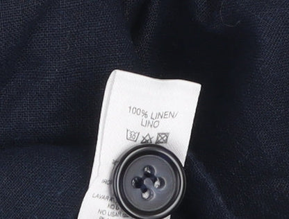 Paul Costelloe Men's Blue Linen Chino Shorts 32in Waist