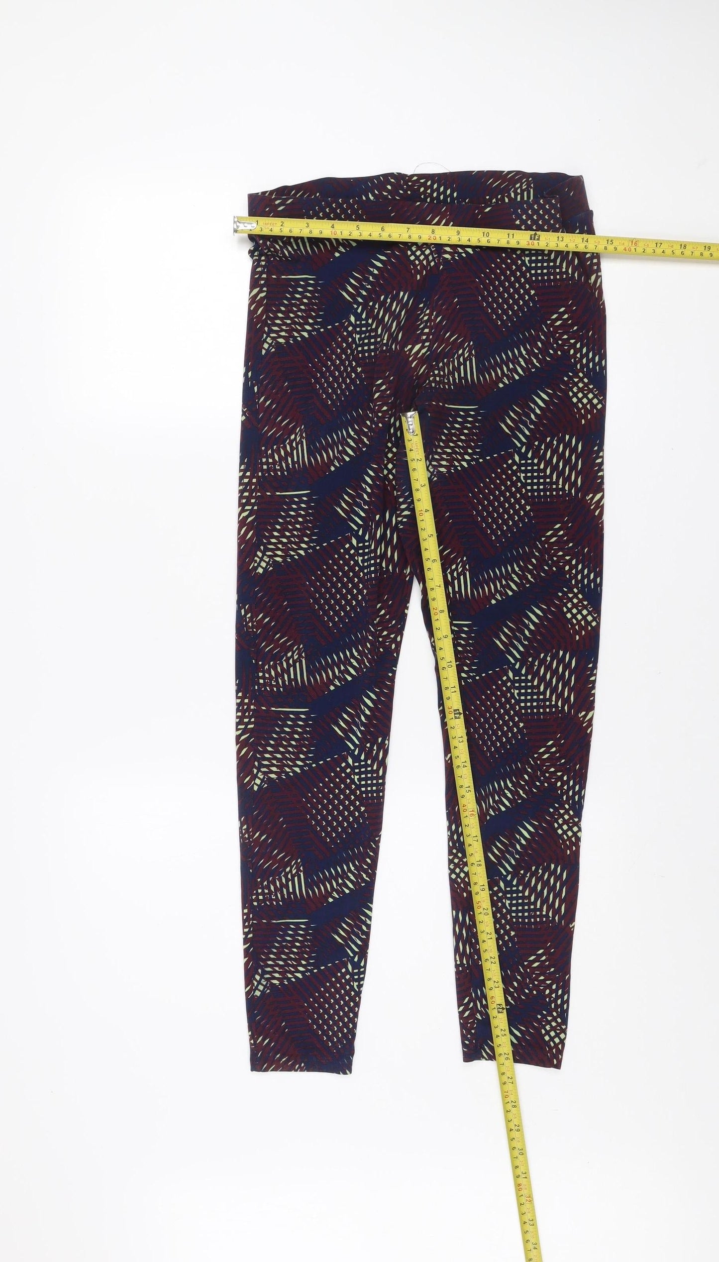 Womens UK Size L Old Navy Slim Fit Leggings Multicoloured Leggings