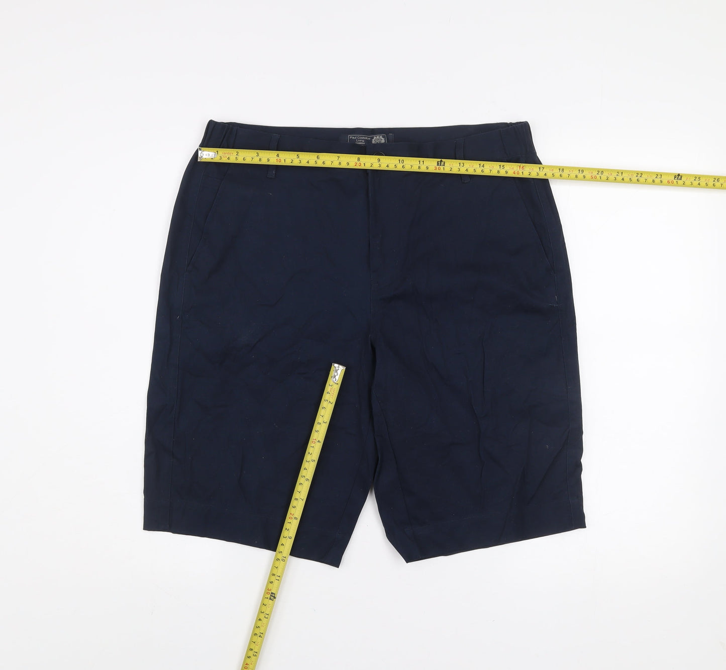 Paul Costelloe Living Men's Blue Chino Shorts Size M 32in Waist