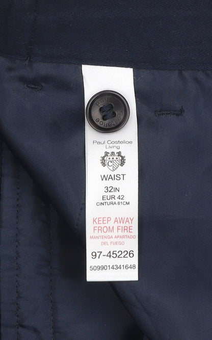 Paul Costelloe Living Men's Blue Chino Shorts Size M 32in Waist