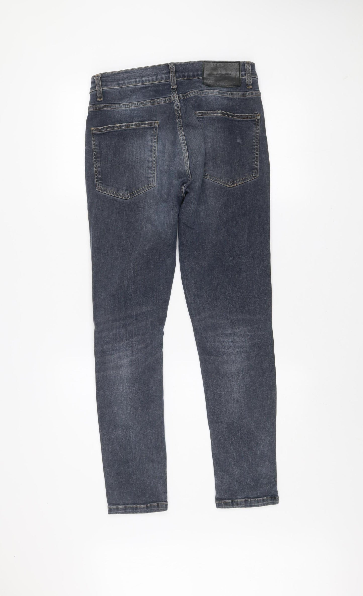 Zara Mens Blue Slim Fit Straight Denim Jeans Size 32