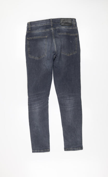 Zara Mens Blue Slim Fit Straight Denim Jeans Size 32
