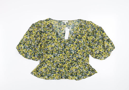Womens UK Size 16 Topshop Multicoloured Cropped Blouse