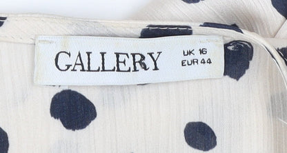 Womens UK Size 16 Gallery Ivory Tunic Blouse
