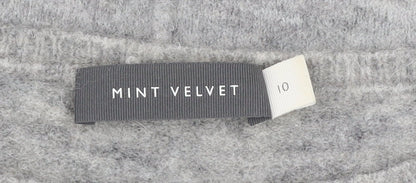 Mint Velvet Women Grey Size 10 Jumper Dress Wool Blend Long Sleeve