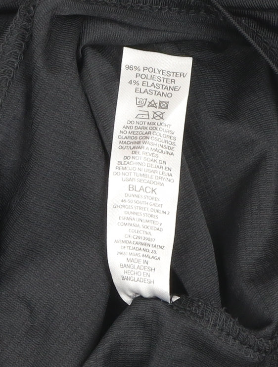 Dunnes Stores Mens Black Regular Fit Active T-Shirt Size L