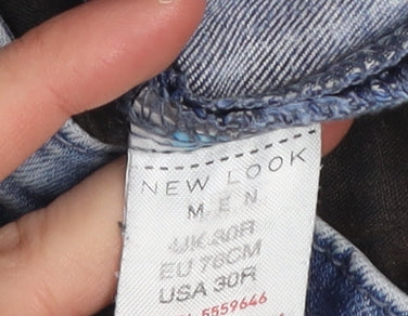 New Look Men Blue Skinny Stretch Jeans 30/32 Regular Fit Denim