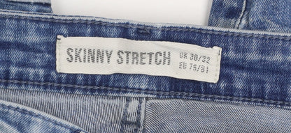 New Look Men Blue Skinny Stretch Jeans 30/32 Regular Fit Denim