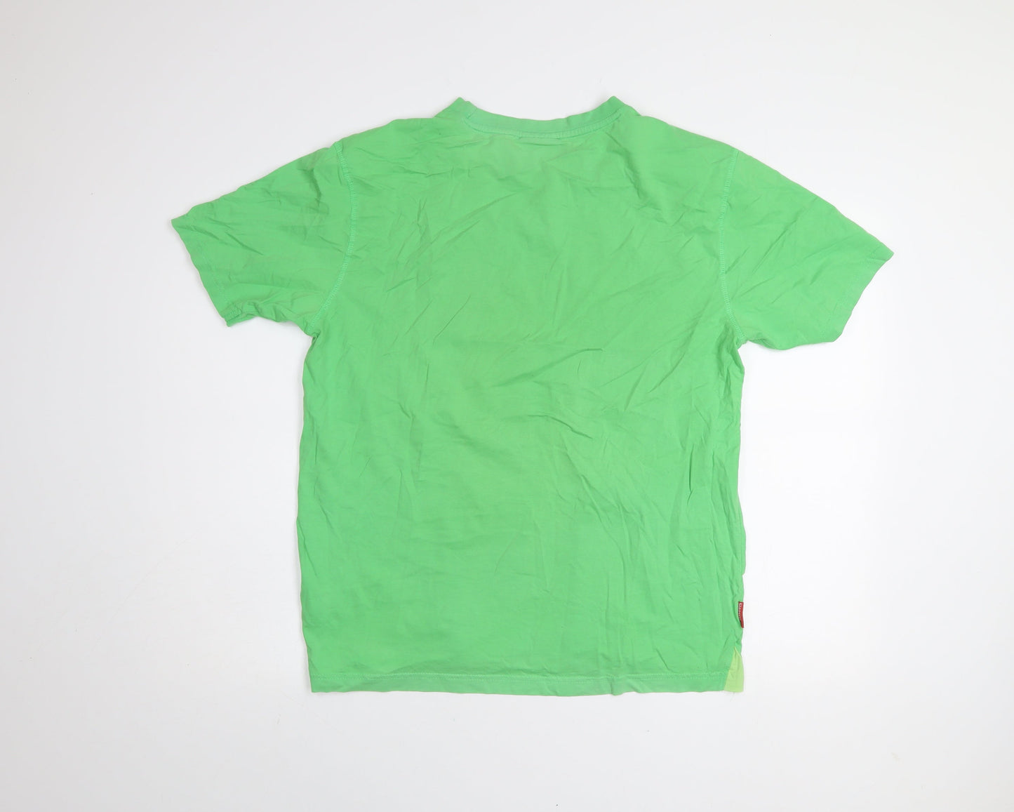 Slazenger Men's Green Crew Neck Cotton Short Sleeve T-Shirt Size L