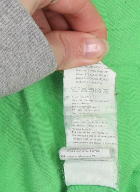 Slazenger Men's Green Crew Neck Cotton Short Sleeve T-Shirt Size L