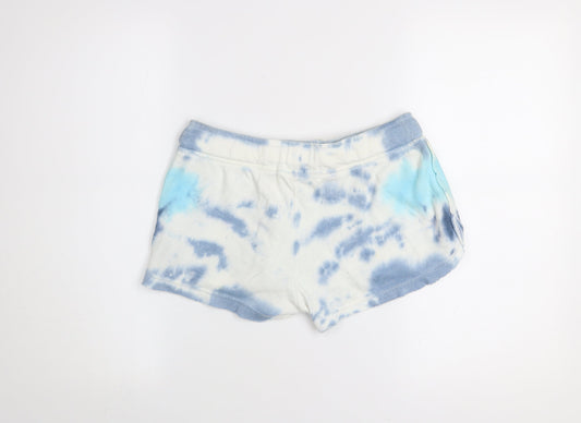 Ocean Drive Women's Blue Tie Dye Sweat Shorts Size M Lightweight Activewear