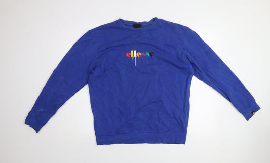 Mens UK Size M ellesse Blue Pullover Sweatshirt
