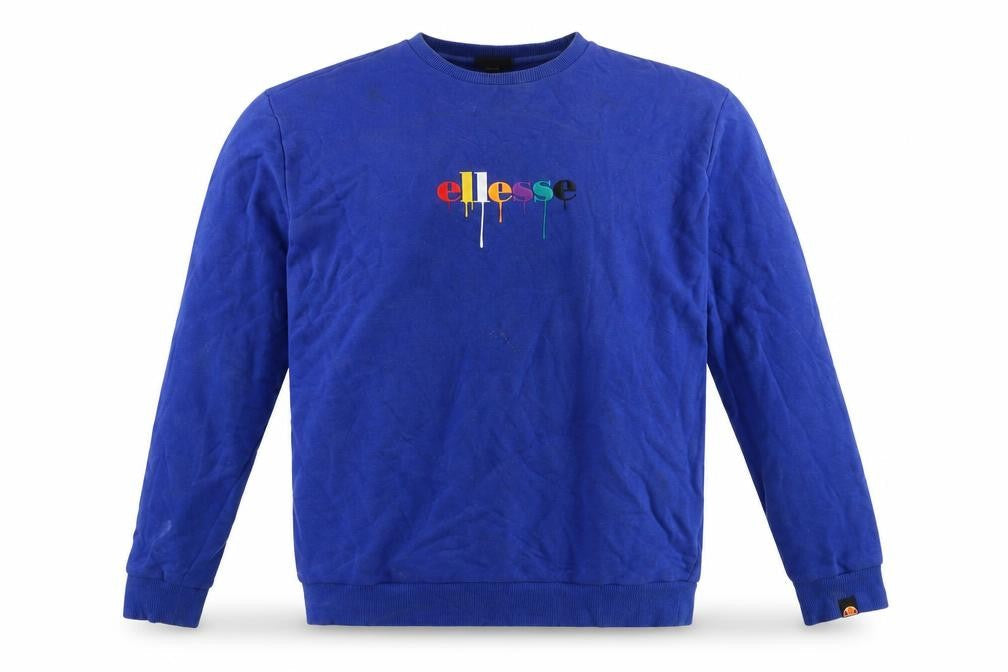 Mens UK Size M ellesse Blue Pullover Sweatshirt