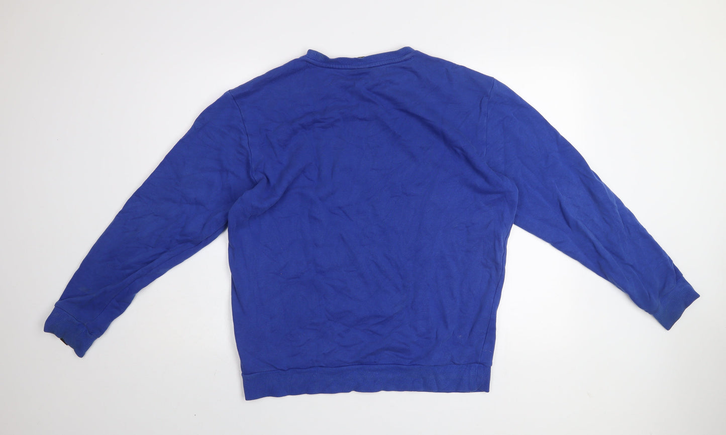 Mens UK Size M ellesse Blue Pullover Sweatshirt