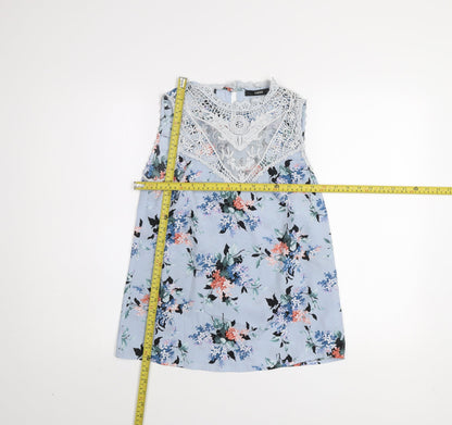 Womens UK Size 10 Oasis Blue Camisole Blouse