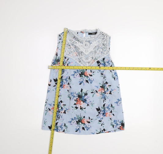 Womens UK Size 10 Oasis Blue Camisole Blouse