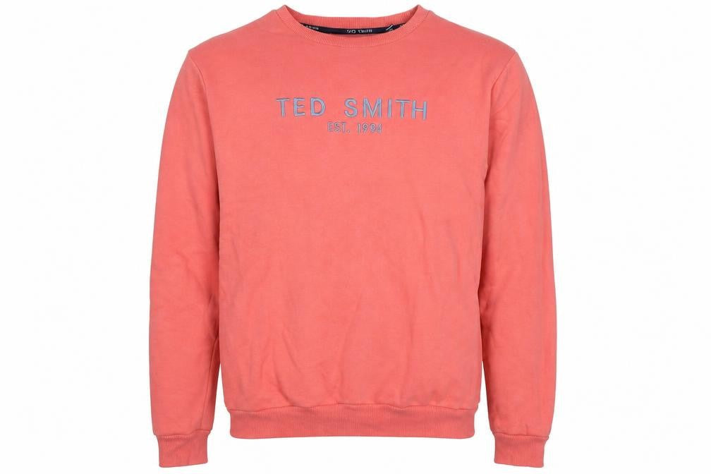 Mens UK Size L Ted Smith Pink Pullover Sweatshirt