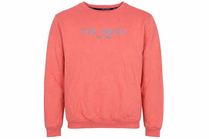 Mens UK Size L Ted Smith Pink Pullover Sweatshirt