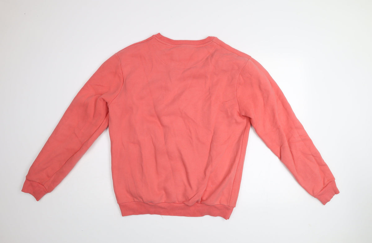 Mens UK Size L Ted Smith Pink Pullover Sweatshirt