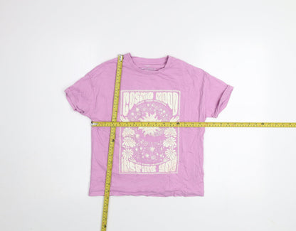 Girls UK Size 10-11 Years Marks and Spencer Purple Basic T-Shirt