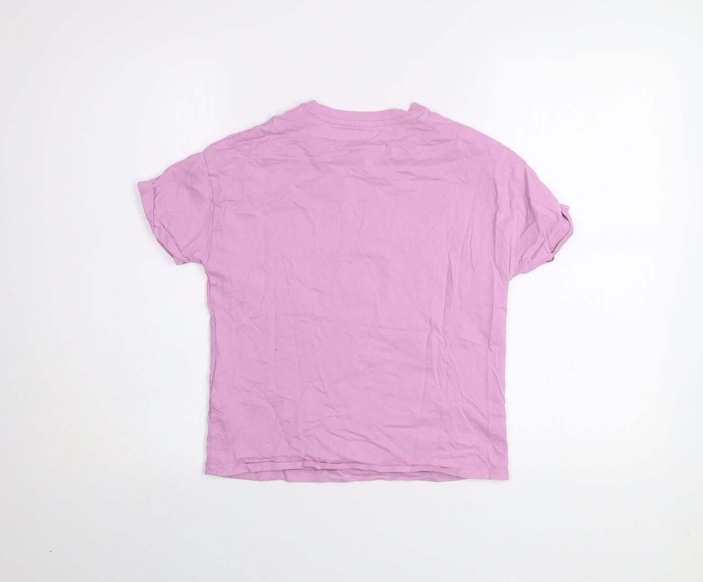 Girls UK Size 10-11 Years Marks and Spencer Purple Basic T-Shirt