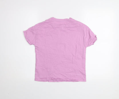 Girls UK Size 10-11 Years Marks and Spencer Purple Basic T-Shirt