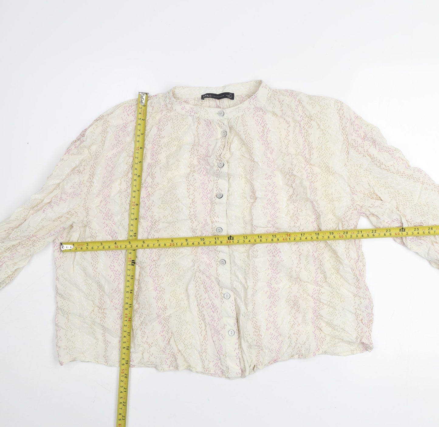 Womens UK Size 10 Marks and Spencer Ivory Tunic Blouse