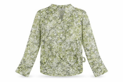 Womens UK Size 10 NEXT Green Wrap Blouse