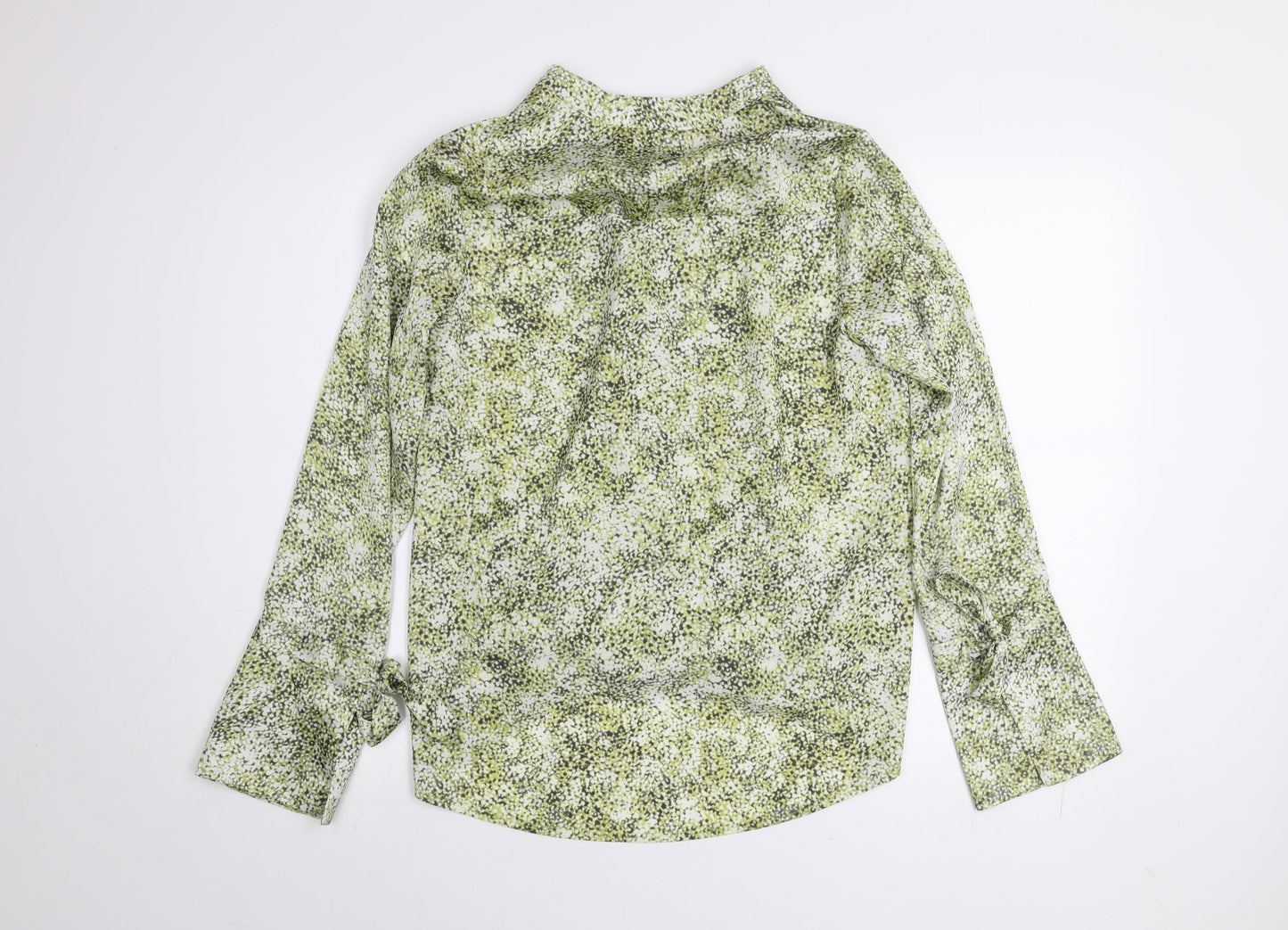 Womens UK Size 10 NEXT Green Wrap Blouse