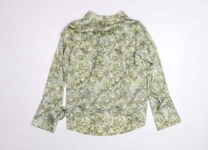 Womens UK Size 10 NEXT Green Wrap Blouse