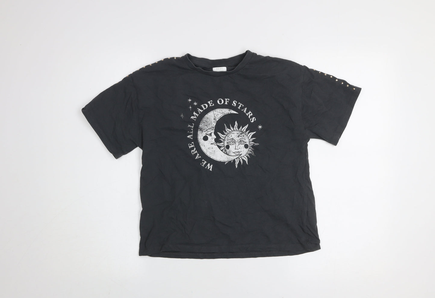 Girls UK Size 11 Years NEXT Black Basic T-Shirt