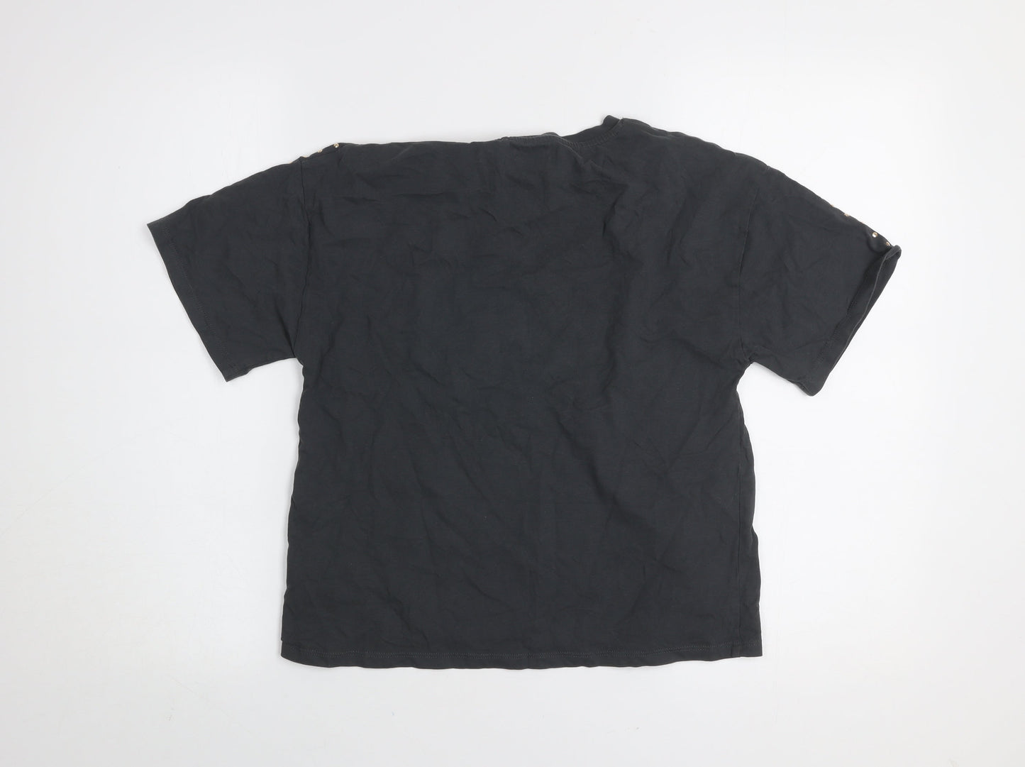 Girls UK Size 11 Years NEXT Black Basic T-Shirt