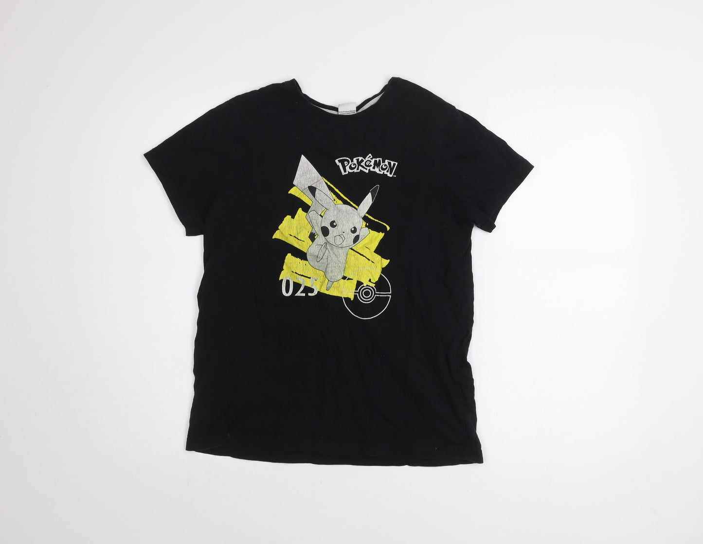 Boys UK Size 12-13 Years Pokémon Black Basic T-Shirt
