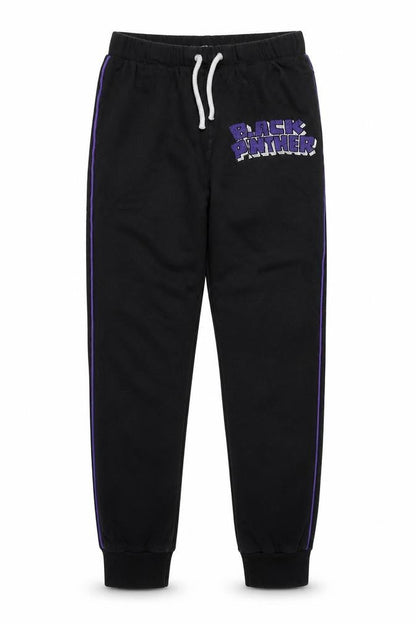 Marvel Boys Black Panther Black Jogger Sweatpants 11-12 Years Cotton Blend