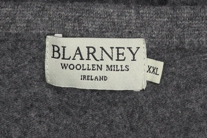 Blarney Woollen Mills Men's Grey 2XL Wool V-Neck Sleeveless Vest