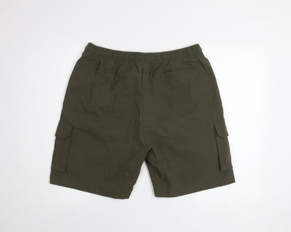 Closure LDN Men's Green Cargo Shorts XL Casual Elastic Waist