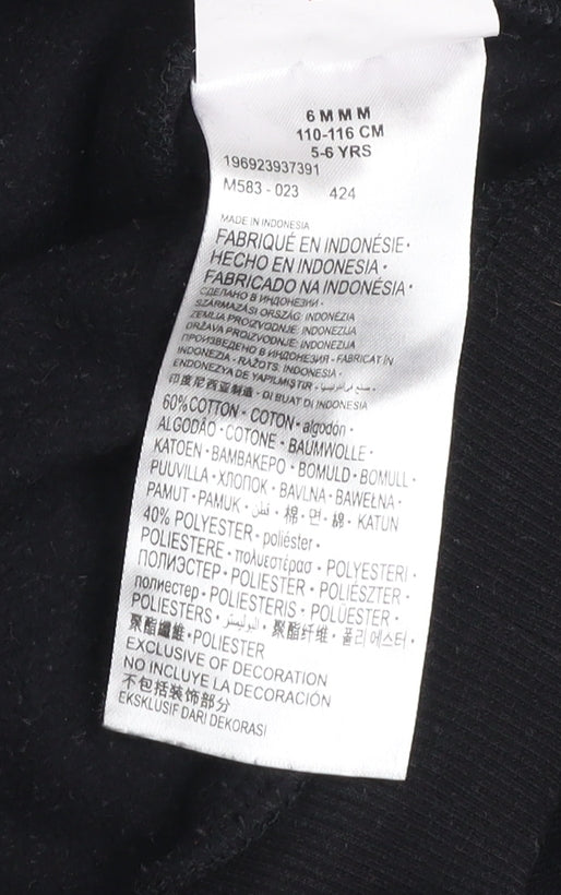 Boys UK Size 5-6 Years Nike Black Pullover Hoodie