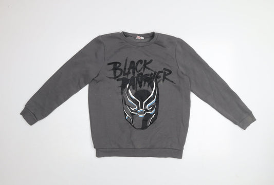 Marvel Boys Grey Black Panther Pullover Sweatshirt 12-13 Years