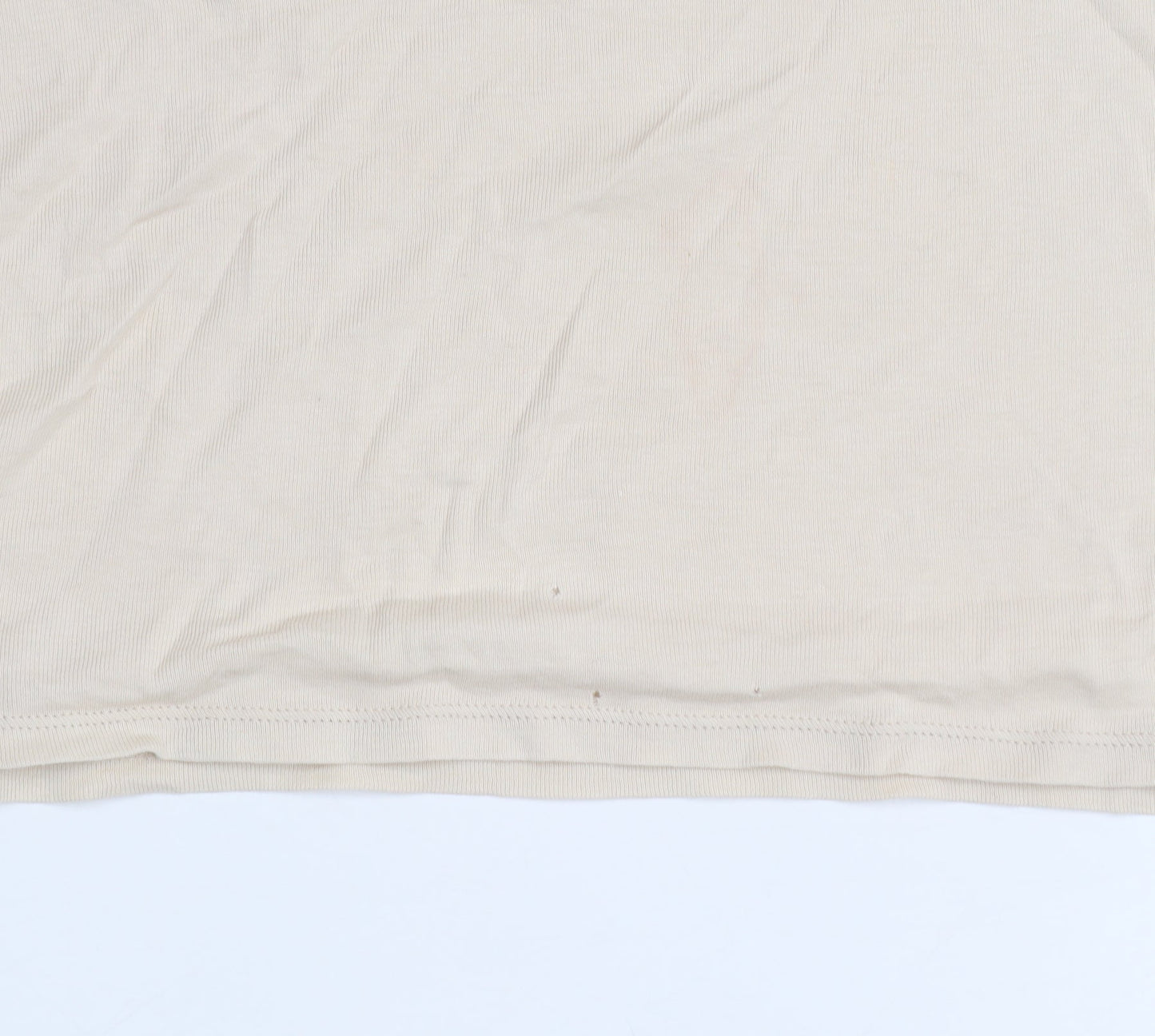Womens UK Size M United Colors of Benetton Beige Basic T-Shirt