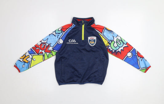 Masita Boys Blue Multicoloured 1/4 Zip Pullover Sweatshirt GAA Camps