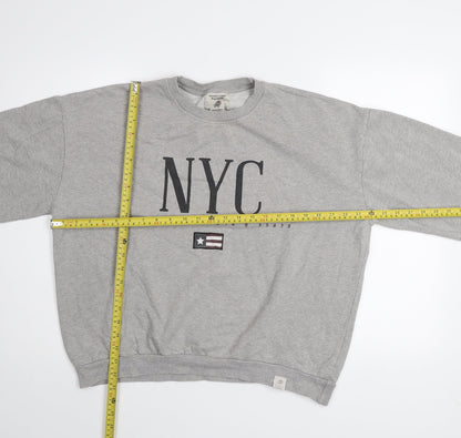 Womens UK Size 12 Pull & Bear Grey Pullover Sweatshirt