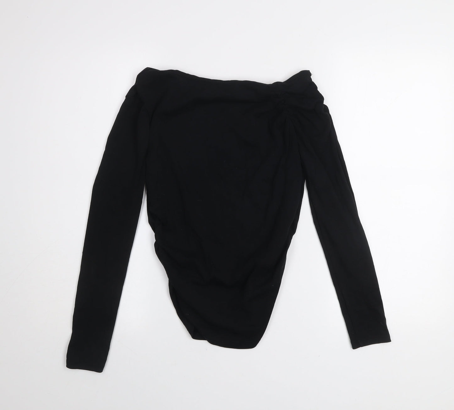 Womens UK Size L Zara Black Basic Blouse