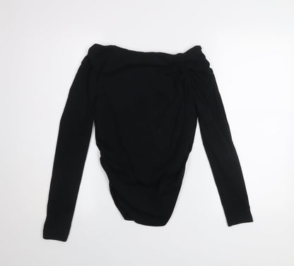 Womens UK Size L Zara Black Basic Blouse